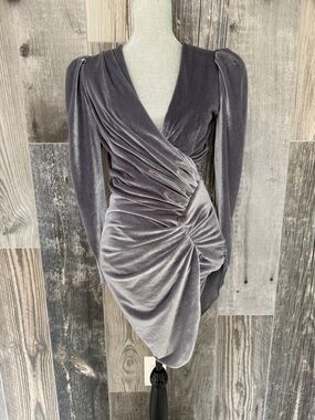 NWT Alexandre Vauthier Ruched Velvet Mini Dress